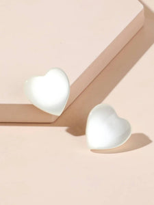 Selenite Heart Earrings